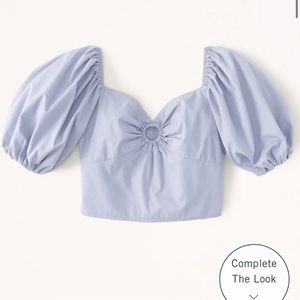 NWT Abercrombie & Fitch O-Ring Puff Sleeve Top size small